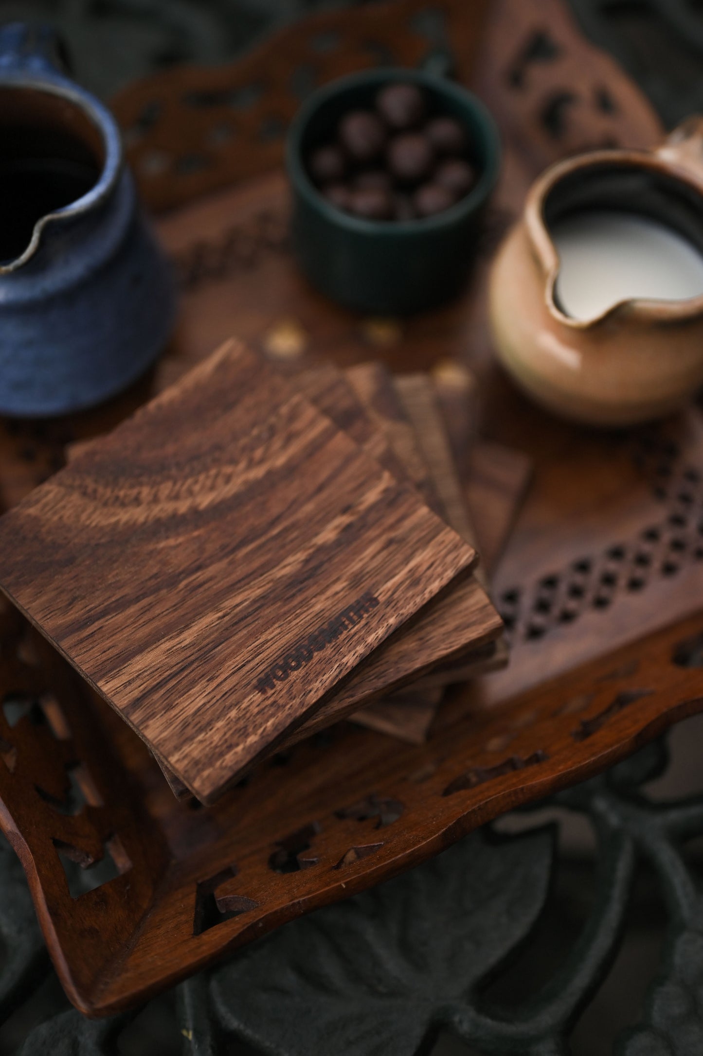 Ceylon Rosewood Coffee Coaster - Single Piece Wood